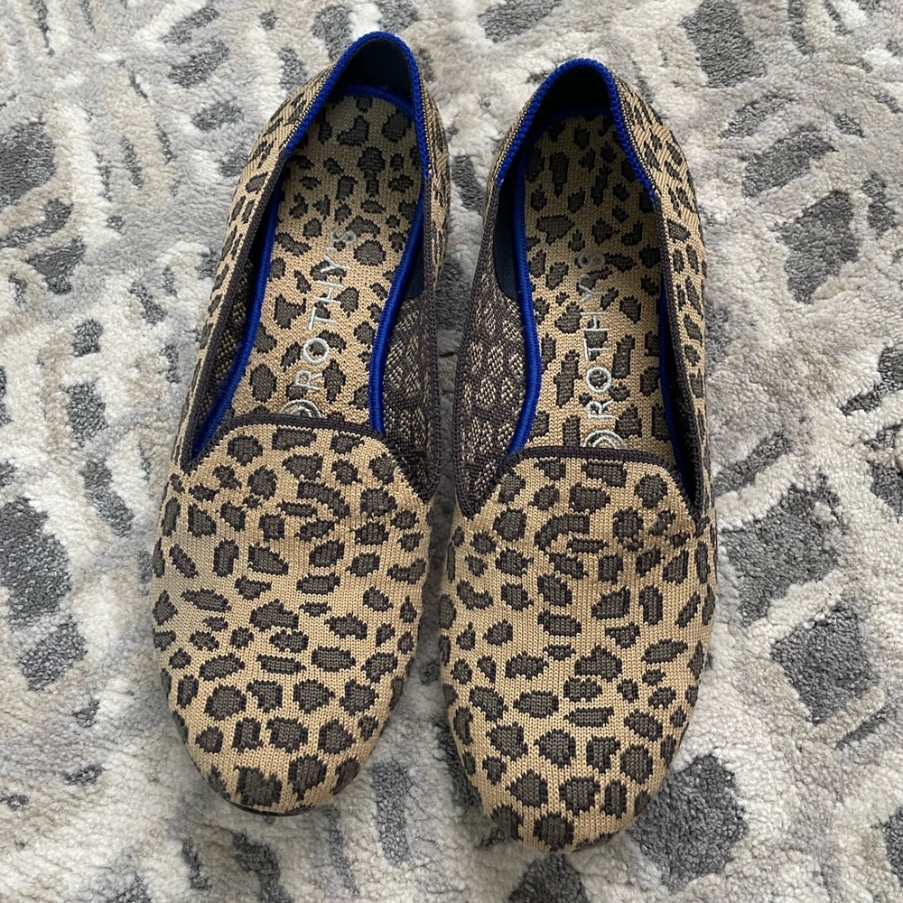 Rothy’s cheetah print loafers